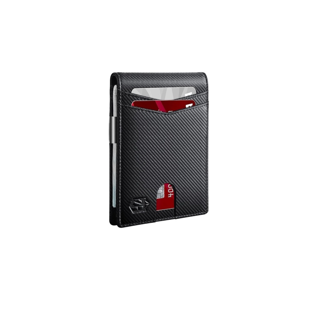 BNIB Zitahli Slim RFID Wallet w/ Money Clip Bifold, ID window & 12 card slots